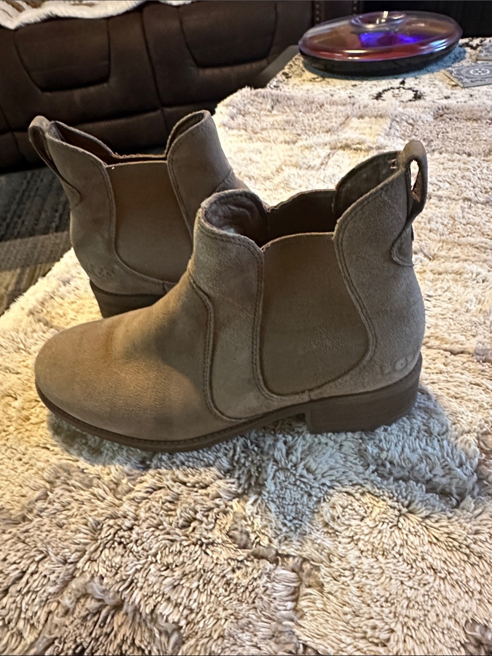 UGG Women's Taupe Suede Chelsea Ankle Boots - Picture 7 of 12